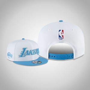 Los Angeles Lakers 2021 Edition Primary 9FIFTY Snapback Adjustable Men's City Hat - White Light Blue 696350-658