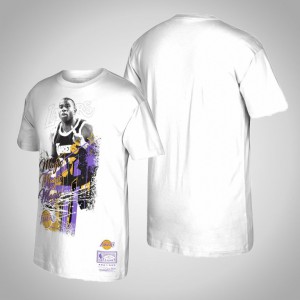 Magic Johnson Los Angeles Lakers Player Burst Hardwood Classics Men's #32 Player Graphic T-Shirt - White 693500-802