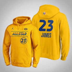 LeBron James Los Angeles Lakers Western Men's #23 2021 NBA All-Star Hoodie - Yellow 663572-717