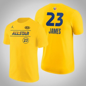 LeBron James Los Angeles Lakers Western Men's #23 2021 NBA All-Star T-Shirt - Yellow 480772-573