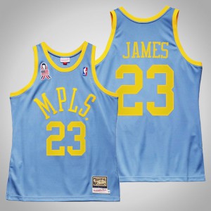 LeBron James Los Angeles Lakers Minneapolis 5x championship Men's MPLS Throwback Jersey - Blue 613810-781