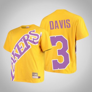 Anthony Davis Los Angeles Lakers HWC Men's #3 Big Face T-Shirt - Gold 331207-462