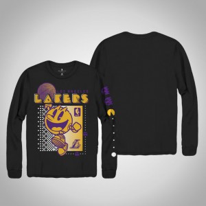 Los Angeles Lakers Long Sleeve Men's NBA x Pac Man T-Shirt - Black 666792-321