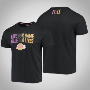 Los Angeles Lakers Team Men's Social Justice T-Shirt - Black 284090-502