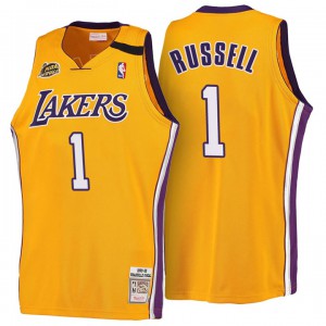 D'Angelo Russell Los Angeles Lakers NBA 1999-00 Throwback Men's #1 Hardwood Classics Jersey - Gold 880988-811