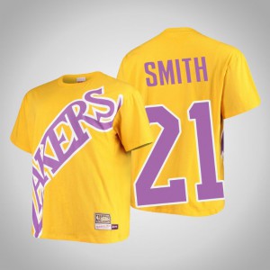 J.R. Smith Los Angeles Lakers HWC Men's #21 Big Face T-Shirt - Gold 791567-891