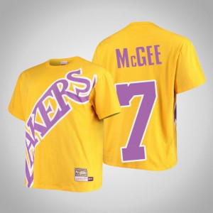 JaVale McGee Los Angeles Lakers HWC Men's #7 Big Face T-Shirt - Gold 726725-485