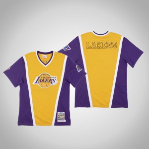 Los Angeles Lakers Men's Authentic Shooting T-Shirt - Purple Gold 780519-400
