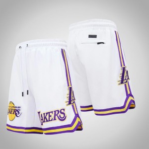 Los Angeles Lakers Basketball Men's Pro Standard Shorts - White 289946-446