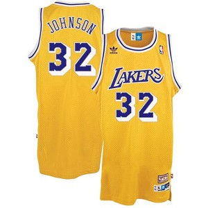 Magic Johnson Los Angeles Lakers Swingman Men's #32 Hardwood Classics Jersey - Gold 345464-439