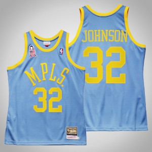 Magic Johnson Los Angeles Lakers Minneapolis 5x championship Men's MPLS Throwback Jersey - Blue 653662-476
