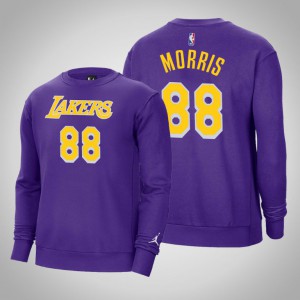 Markieff Morris Los Angeles Lakers Fleece Crew Men's #88 Statement Sweatshirt - Purple 368383-283