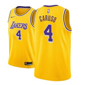 Alex Caruso Los Angeles Lakers 2018-19 Edition Men's #4 Icon Jersey - Gold 283113-792