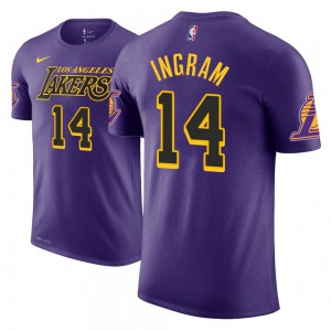 Brandon Ingram Los Angeles Lakers Edition Name & Number Men's #14 City T-Shirt - Purple 918399-218