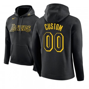 Custom Los Angeles Lakers Edition Men's #00 City Hoodie - Black 263830-765