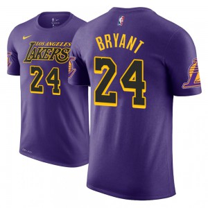 Kobe Bryant Los Angeles Lakers Edition Name & Number Men's #24 City T-Shirt - Purple 343704-128