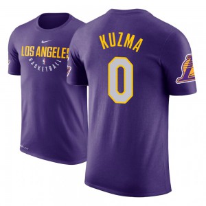 Kyle Kuzma Los Angeles Lakers Men's #0 Practice Essential T-Shirt - Purple 853989-289