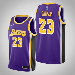 Anthony Davis Los Angeles Lakers 2021-22 Trade Numbers Men's #23 Statement Jersey - Purple 135902-676