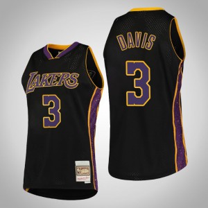 Anthony Davis Los Angeles Lakers Hardwood Classics Men's #3 Rings Collection Jersey - Black 590616-238