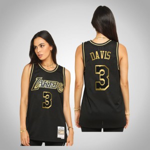 Anthony Davis Los Angeles Lakers Hardwood Classics Limited Allocation Men's #3 2021 Golden Edition Jersey - Black 652426-683