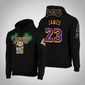 LeBron James Los Angeles Lakers Palm Pullover Men's 2020 NBA Finals Champions Hoodie - Black 225868-955