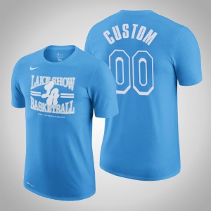 Custom Los Angeles Lakers 2020-21 Edition Story Men's #00 City T-Shirt - Blue 830341-176