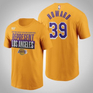 Dwight Howard Los Angeles Lakers Men's #39 2020 West Division Champions T-Shirt - Gold 546670-549