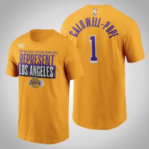 Kentavious Caldwell-Pope Los Angeles Lakers Men's #1 2020 West Division Champions T-Shirt - Gold 859931-536