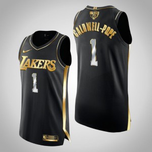 Kentavious Caldwell-Pope Los Angeles Lakers Authentic Golden Limited Edition Men's #1 2020 NBA Finals Bound Jersey - Black 488282-340