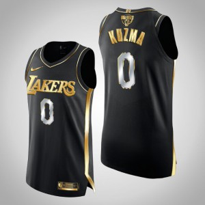 Kyle Kuzma Los Angeles Lakers Authentic Golden Limited Edition Men's #0 2020 NBA Finals Bound Jersey - Black 846960-935