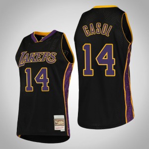 Marc Gasol Los Angeles Lakers Hardwood Classics Men's #14 Rings Collection Jersey - Black 262202-985