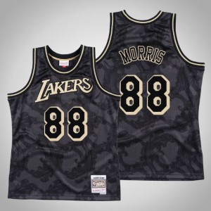 Markieff Morris Los Angeles Lakers Hardwood Classics Men's #88 Black Toile Jersey - Black 846628-980