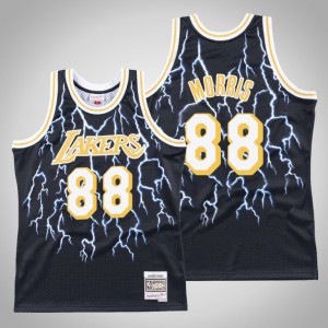 Markieff Morris Los Angeles Lakers Hardwood Classics Men's #88 Lightning Jersey - Black 571675-137