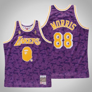 Markieff Morris Los Angeles Lakers Men X Mitchell Ness Hardwood Classics Men's #88 BAPE Jersey - Purple 110036-910