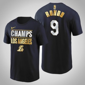 Rajon Rondo Los Angeles Lakers Men's #9 2020 Pacific Division Champs Limited Edition T-Shirt - Navy 832827-919