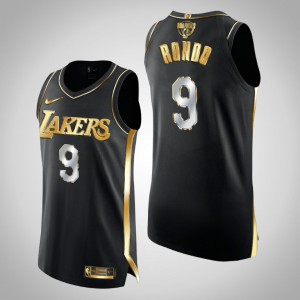 Rajon Rondo Los Angeles Lakers Authentic Golden Limited Edition Men's #9 2020 NBA Finals Bound Jersey - Black 896753-496