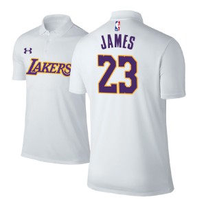 LeBron James Los Angeles Lakers Player Performance Men's #23 Association Polo - White 946295-907