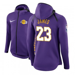 LeBron James Los Angeles Lakers Therma Flex Men's #23 Showtime Hoodie - Purple 499205-848