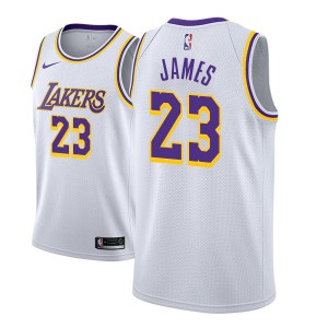 Lebron James Los Angeles Lakers 2018-19 Men's #23 Association Jersey - White 865416-743