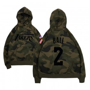 Lonzo Ball Los Angeles Lakers Military Men's #2 Name & Number Hoodie - Camo 461158-137