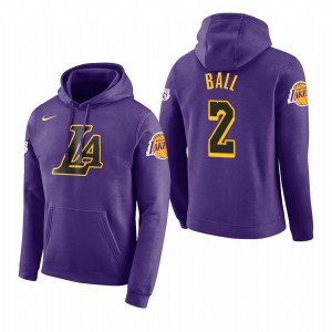 Lonzo Ball Los Angeles Lakers 2018 Edition Men's #2 City Hoodie - Purple 519092-190