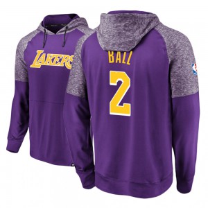 Lonzo Ball Los Angeles Lakers Raglan Pullover Men's #2 Made to Move Hoodie - Purple 851078-488
