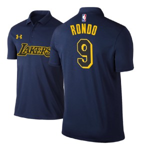 Rajon Rondo Los Angeles Lakers Edition Player Performance Men's #9 City Polo - Black 175272-977