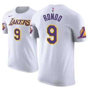 Rajon Rondo Los Angeles Lakers 2018-19 Name & Number Men's #9 Association T-Shirt - White 705444-412