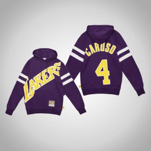 Alex Caruso Los Angeles Lakers 2.0 Fleece Men's #4 Big Face Hoodie - Purple 289898-314