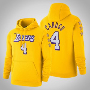 Alex Caruso Los Angeles Lakers 2020 Season Pullover Men's #4 City Hoodie - Gold 152915-819