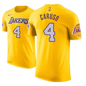 Alex Caruso Los Angeles Lakers Edition Name & Number Player Men's #4 Icon T-Shirt - Gold 388609-747
