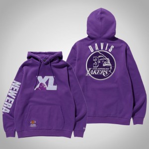 Anthony Davis Los Angeles Lakers Pullover Men's #3 XLARGE X New Era X NBA Hoodie - Purple 752130-523