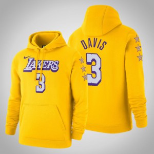 Anthony Davis Los Angeles Lakers 2020 Season Pullover Men's #3 City Hoodie - Gold 751168-476