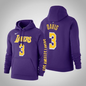 Anthony Davis Los Angeles Lakers 2020 Season Pullover Men's #3 Statement Hoodie - Purple 501782-984